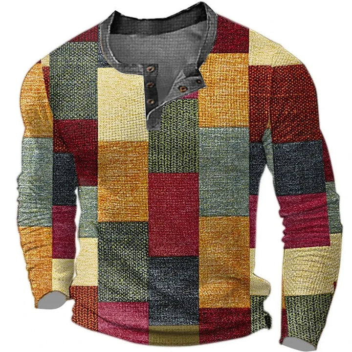 Mikey | Stilfuld Color Block Henley Skjorte