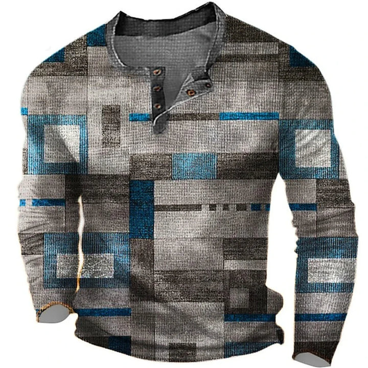 Mikey | Stilfuld Color Block Henley Skjorte