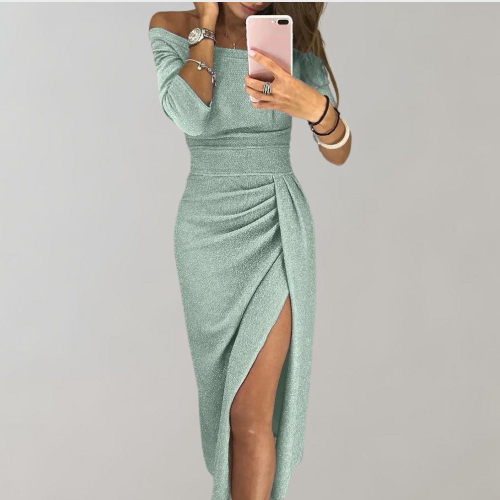 Malene | Off-Shoulder Glimmerkjole