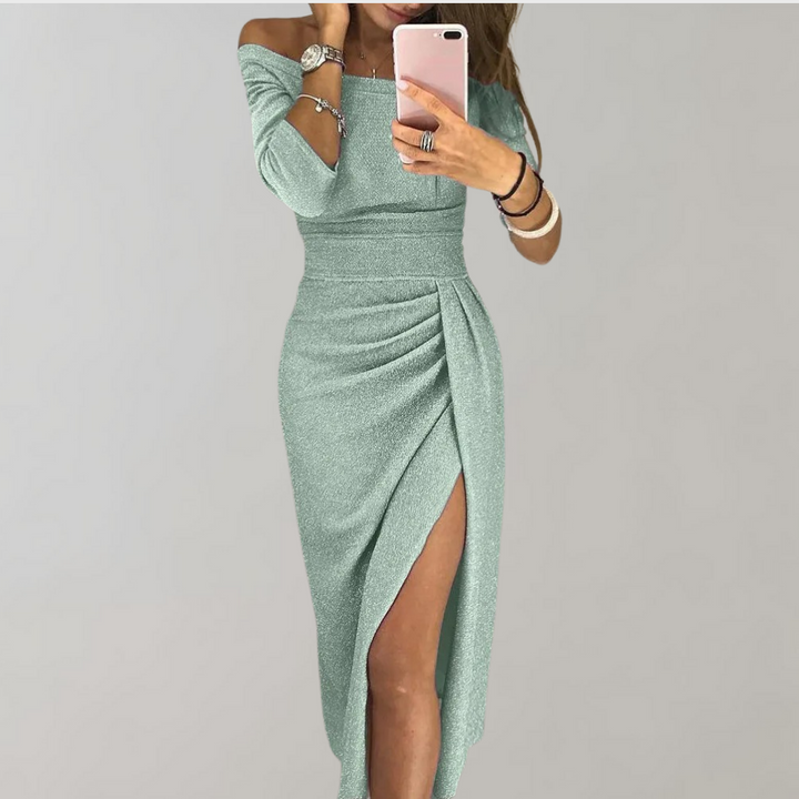 Malene | Off-Shoulder Glimmerkjole
