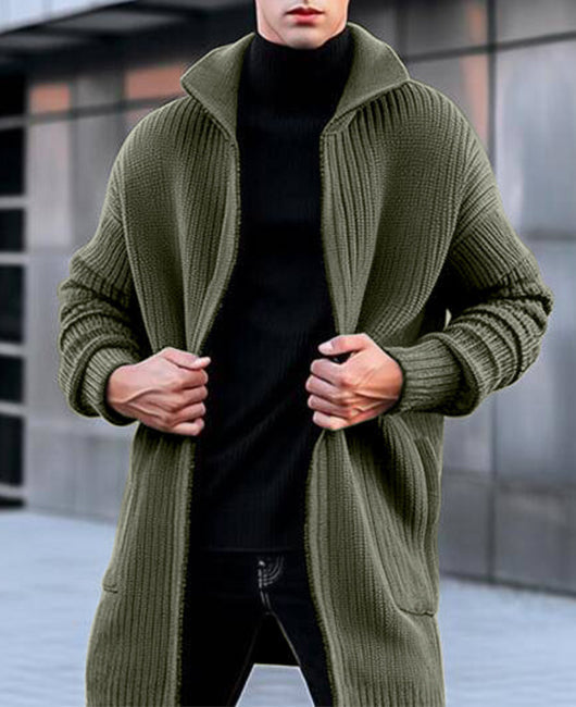 Teis | Herre Lang Strikket Cardigan