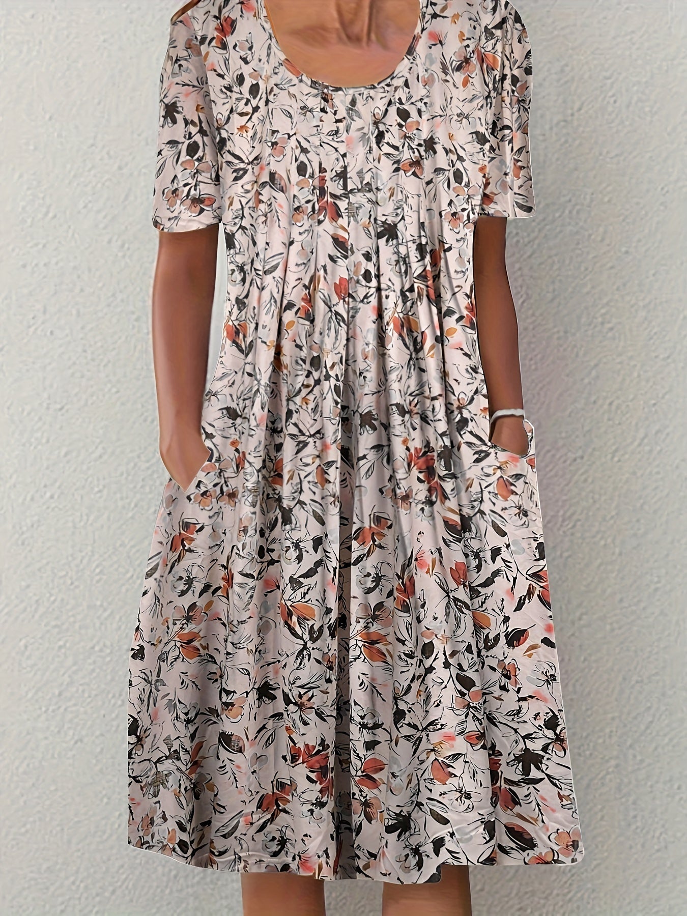 Emma | Blomstret Midikjole