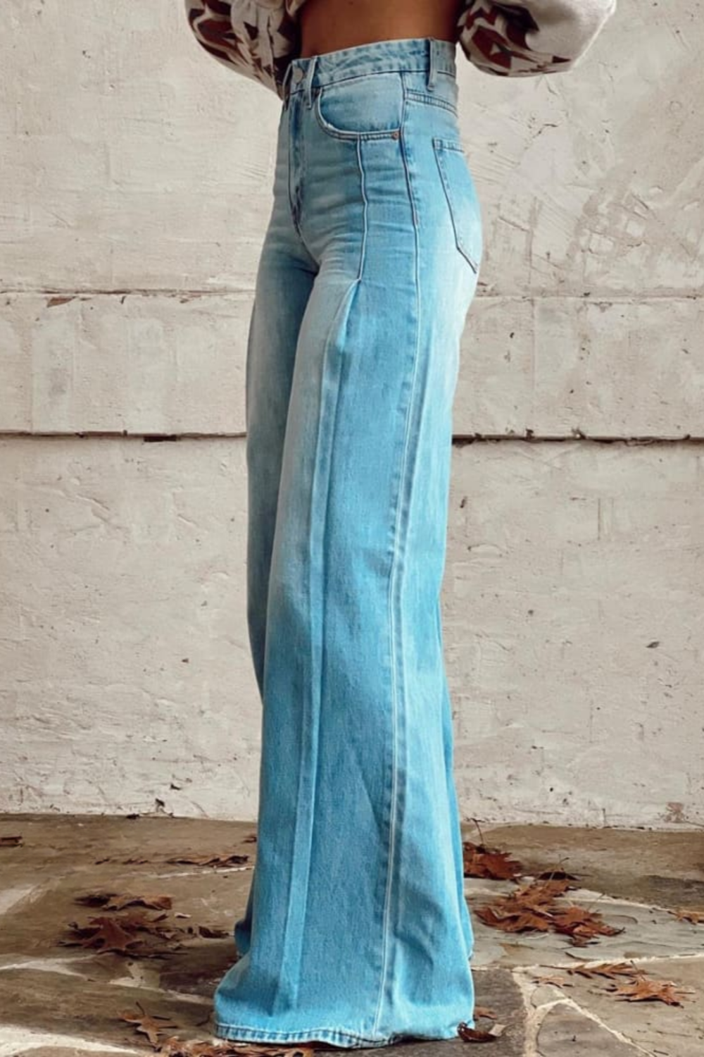 Susan | Stilfulde Denim Bukser med Bred Ben