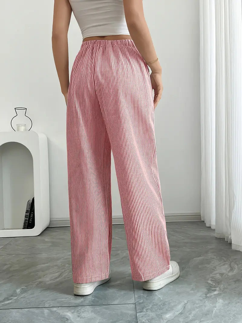 Alina I Elegante stribede bukser med lommer