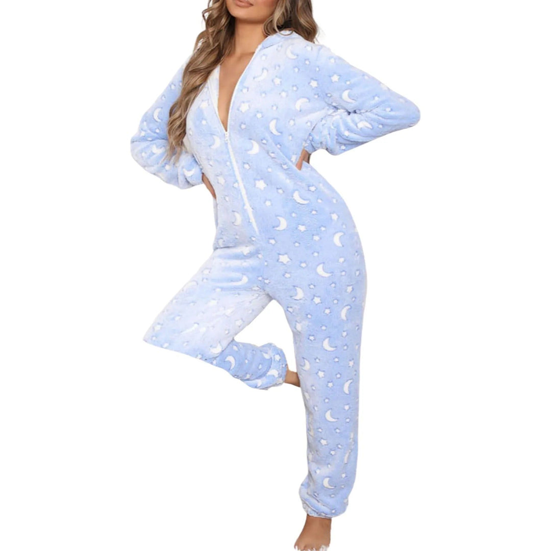Kaja | Hyggeligt Fleece Loungewear med Stjerneprint
