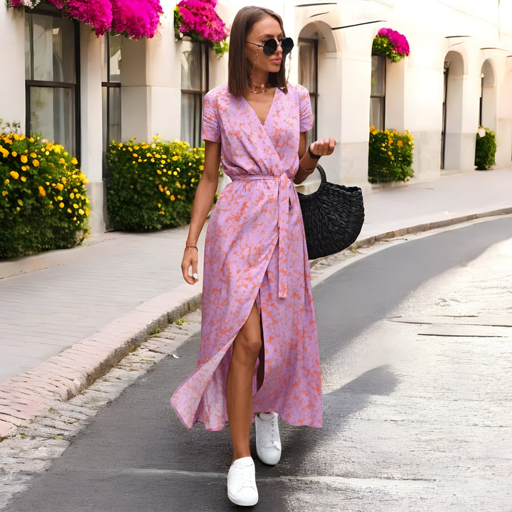Delaney | Stilfuld Blomsterprint Wrap Kjole