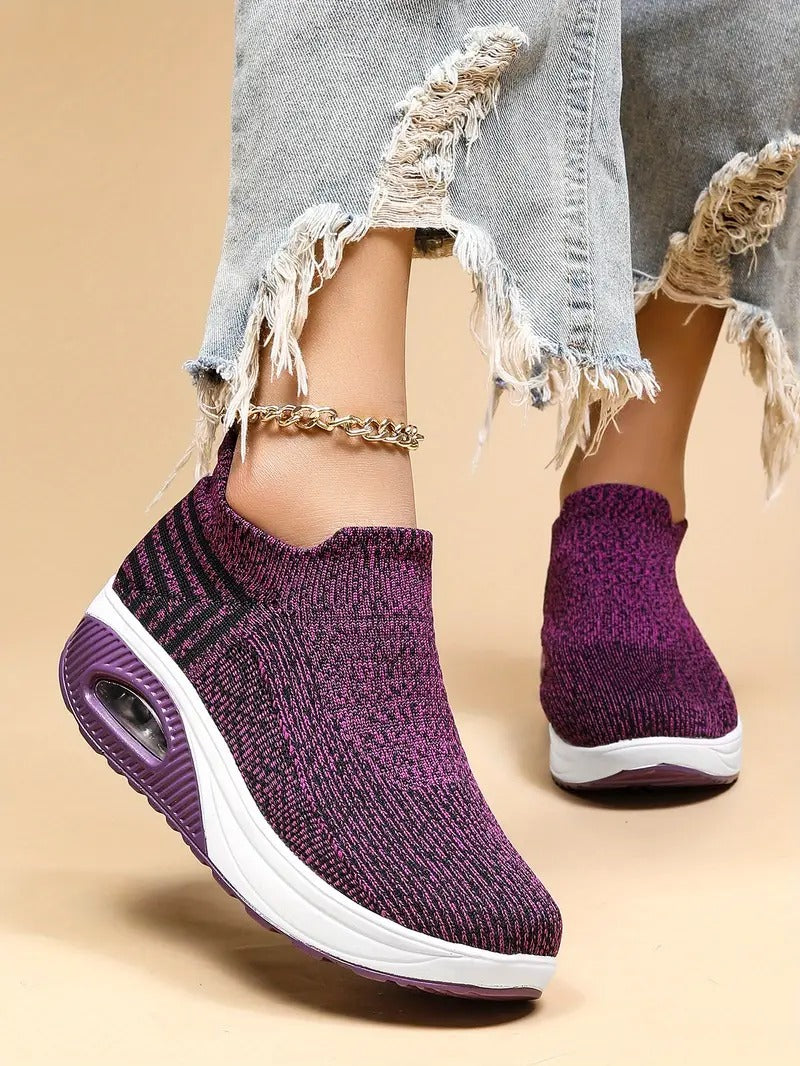 Gitte | Stilfulde Slip-On Strikkede Sneakers