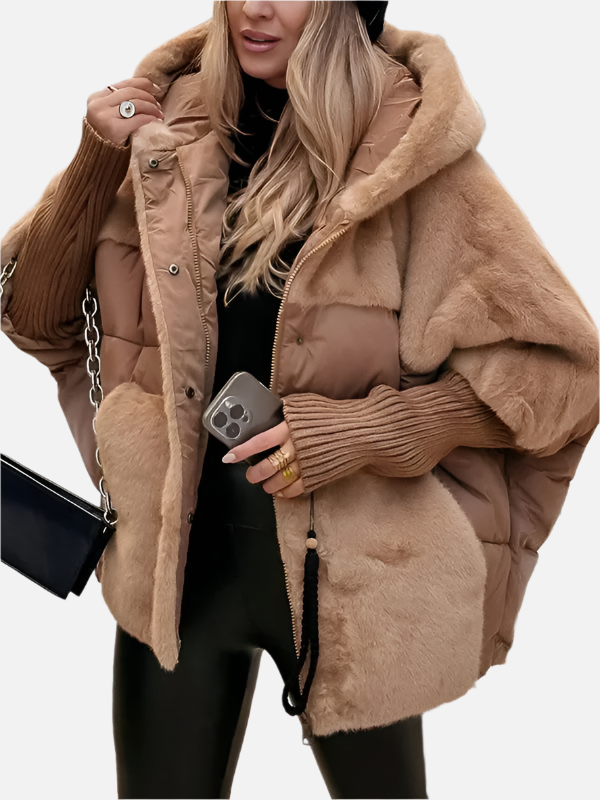 Oline | Stilfuld Faux-Fur Puffer Jakke