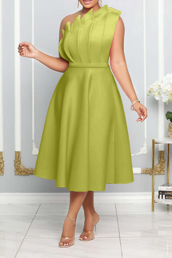 Josepha | Stilfuld One-Shoulder A-Line Kjole