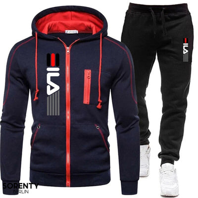 Jørn | Komfortabelt Zip-Up Hoodie Jogger Sæt