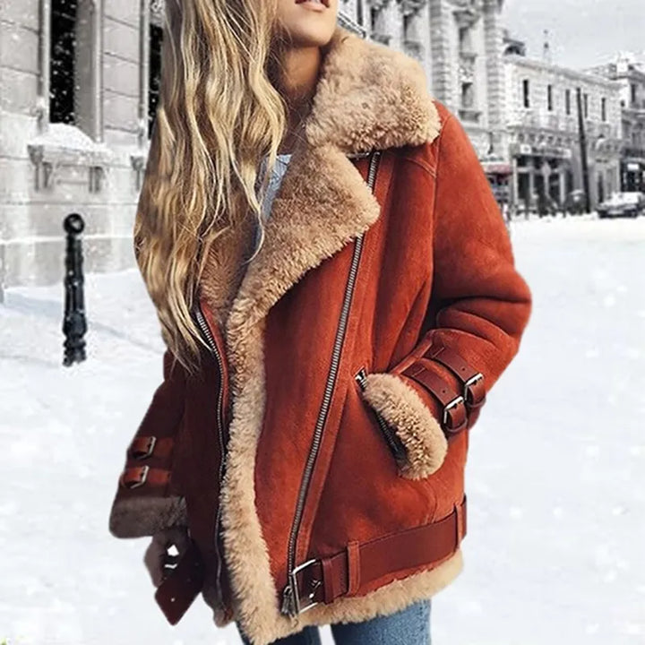 Hanne™ | Stilfuld Shearling Aviator Jakke