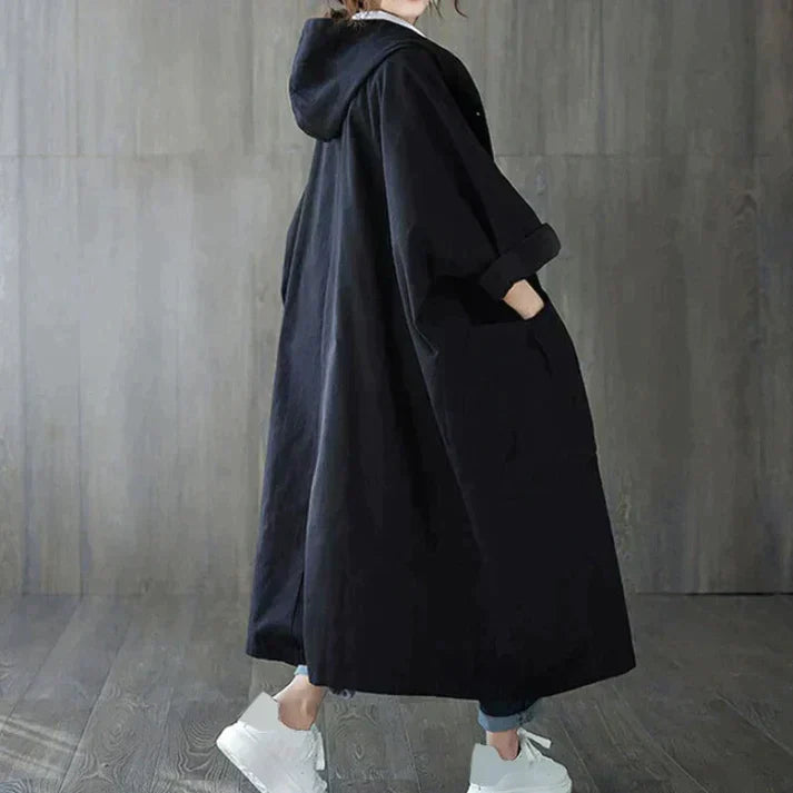 Edel | Stilfuld Oversized Jakke med Hætte