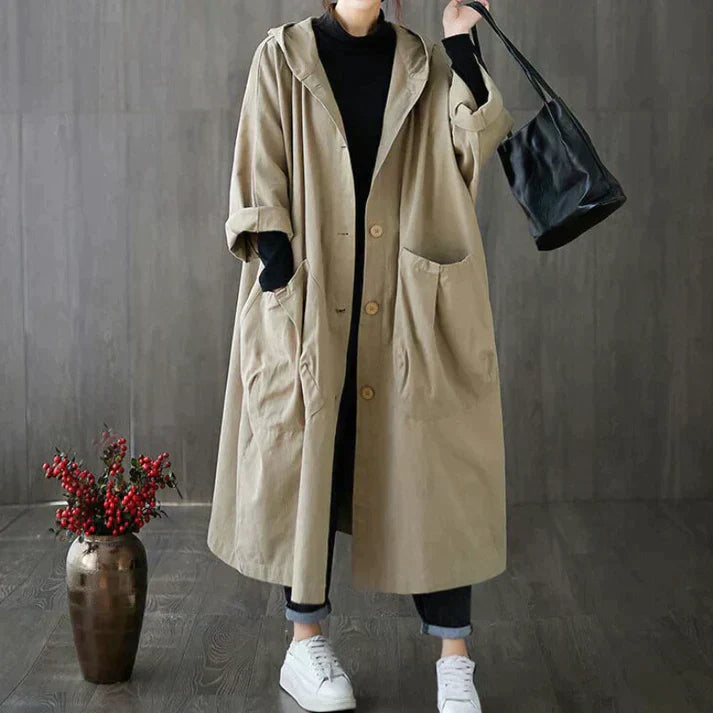 Edel | Stilfuld Oversized Jakke med Hætte