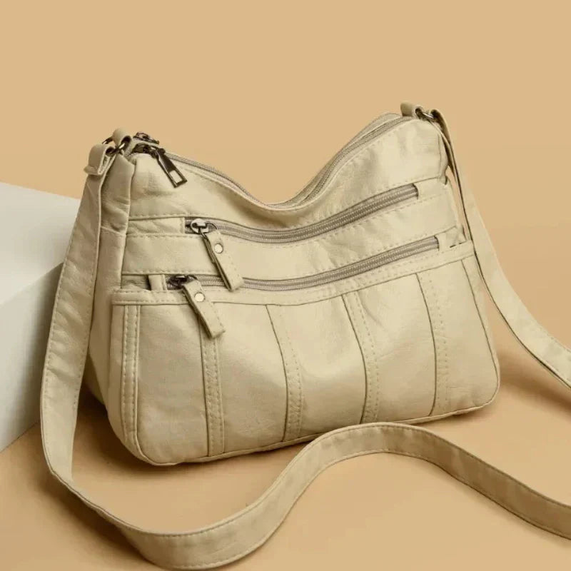 Kaja™ | Blødt Læder Crossbody Taske