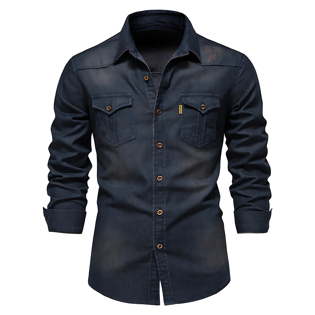 Svend | Stilfuld Button-Up Denim Skjorte