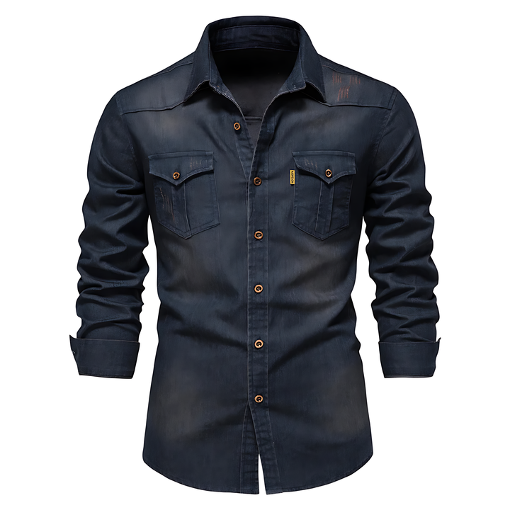 Svend | Stilfuld Button-Up Denim Skjorte