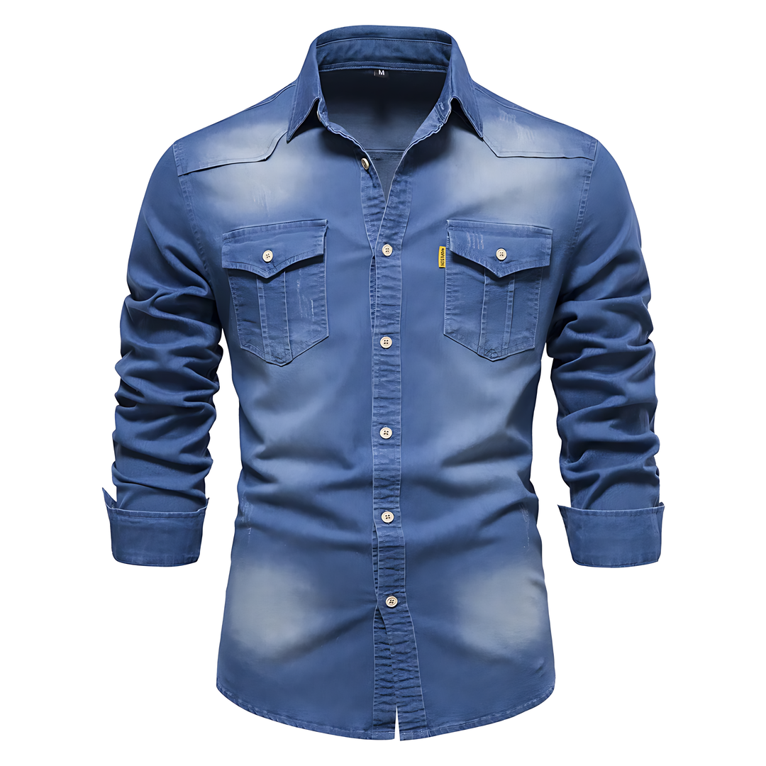 Svend | Stilfuld Button-Up Denim Skjorte