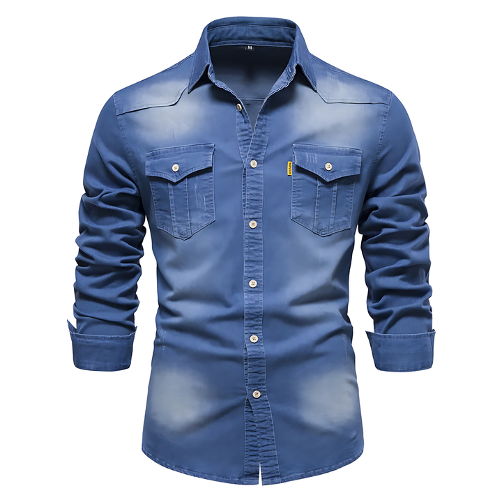 Svend | Stilfuld Button-Up Denim Skjorte