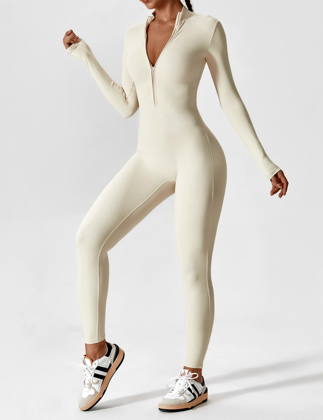 Helga | Stilfuld Premium Zip-Up Bodysuit