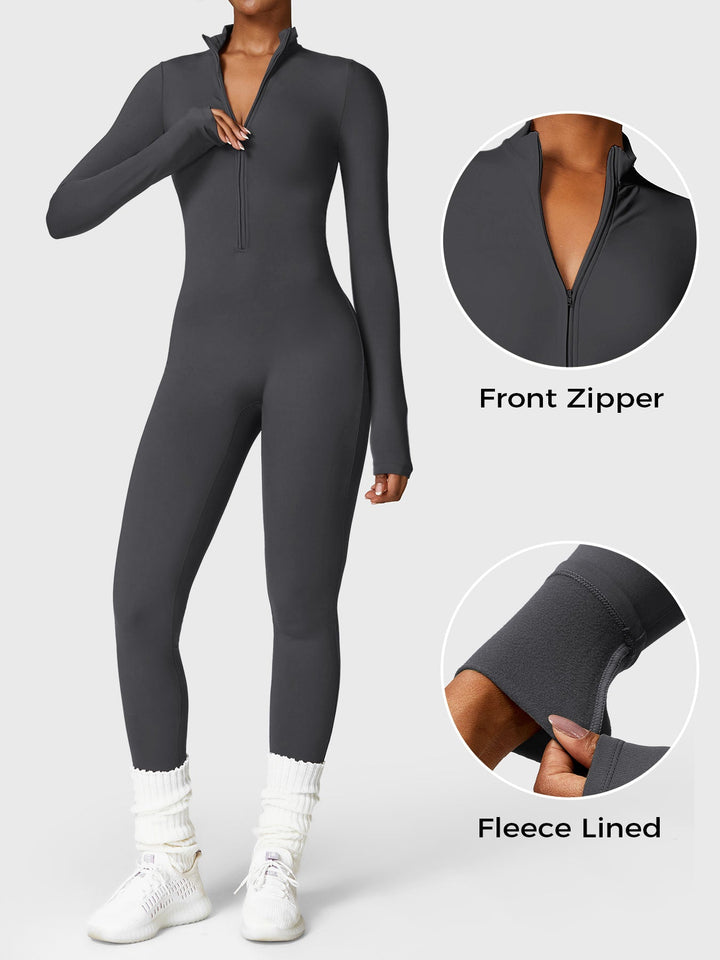 Helga | Stilfuld Premium Zip-Up Bodysuit